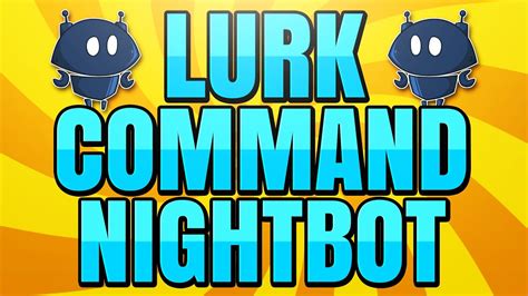 This is a Tutorial about how to setup a lurk command with Nightbot Do this by clicking the Add Command button Do this by clicking the Add Command button. . Lurk command nightbot